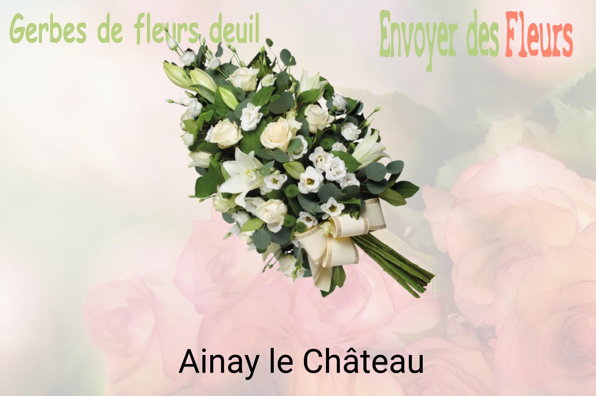 Gerbe de fleurs de deuil livrée à Ainay-le-Château